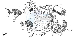 CB600F CB600F drawing AIR CLEANER