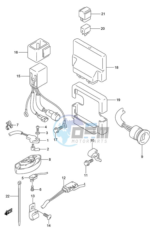 PTT Switch/Engine Control Unit