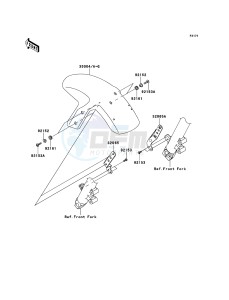 ER-6n ER650A6S GB XX (EU ME A(FRICA) drawing Front Fender(s)