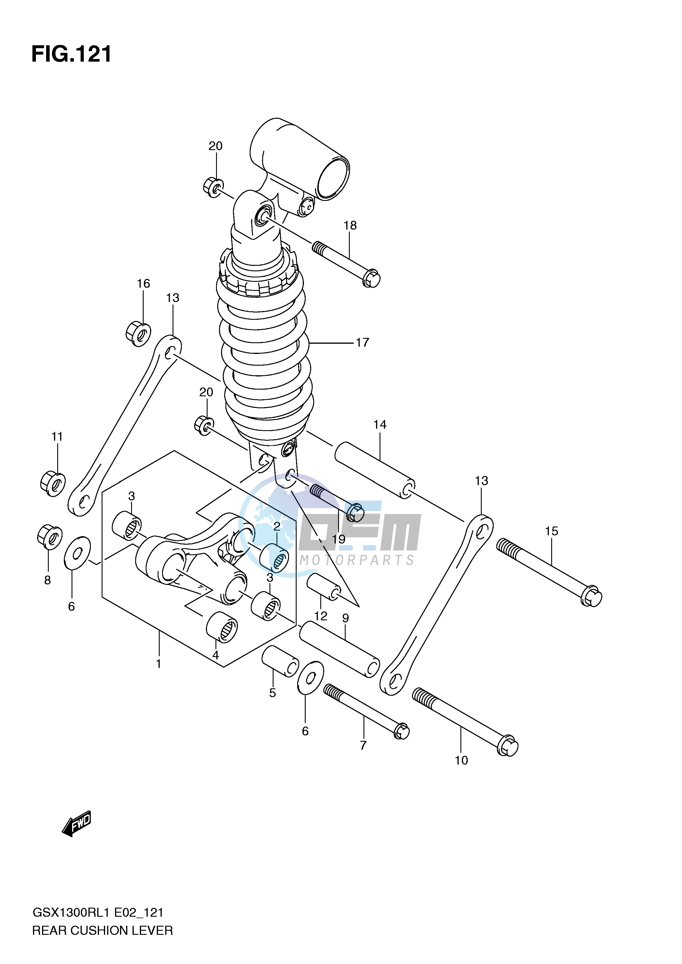 REAR CUSHION LEVER (GSX1300RL1 E19)