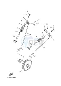 EF7200 357 (7P63 7P63 7P63 7P62 7P63) drawing CAMSHAFT & VALVE