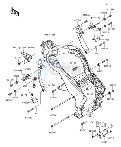 Z1000SX_ABS ZX1000MEF FR GB XX (EU ME A(FRICA) drawing Engine Mount