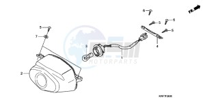 CBF125MD CBF125M UK - (E) drawing TAILLIGHT