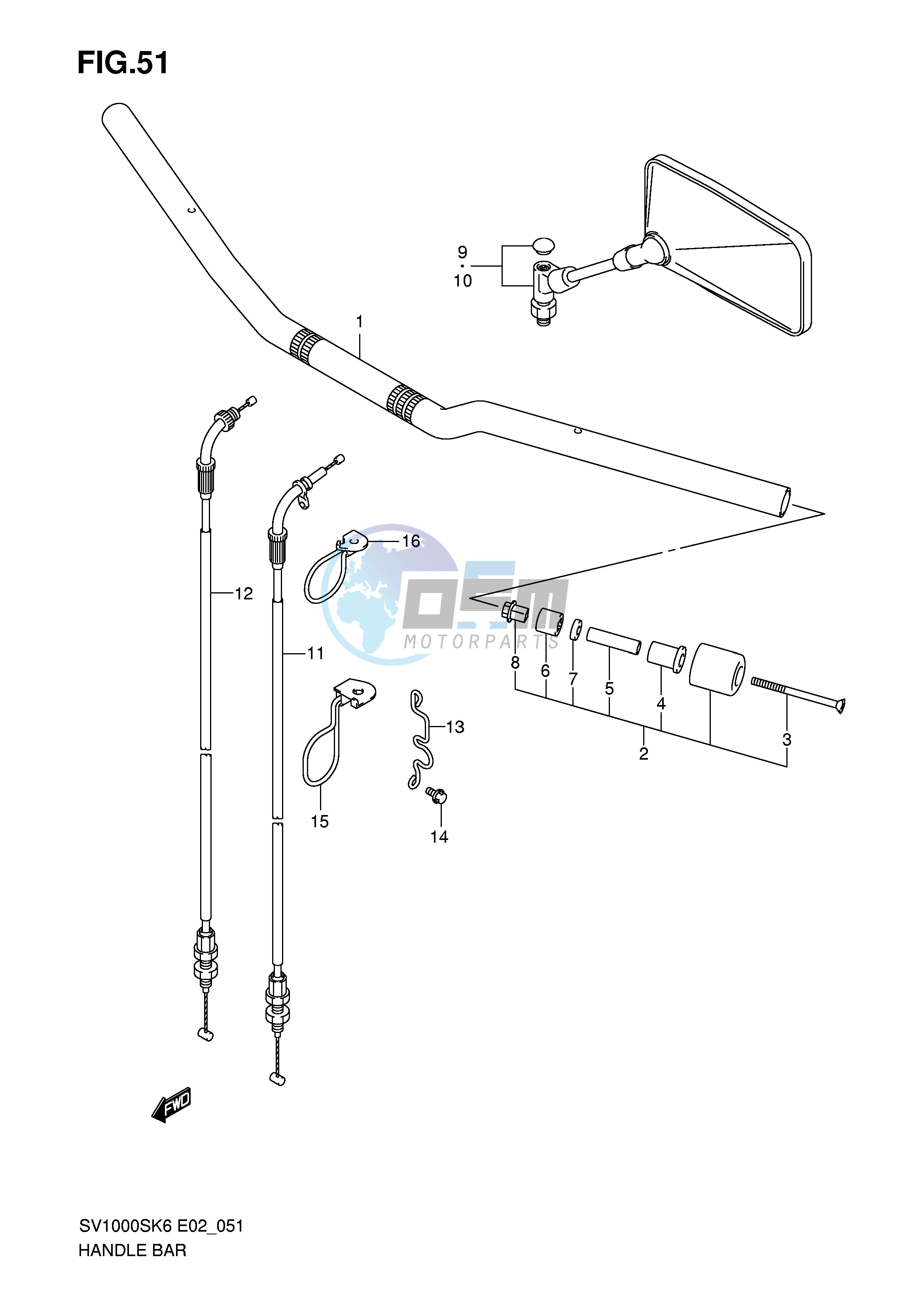 HANDLEBAR (SV1000 U1 U2)