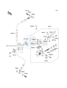 KLX 140 B (KLX140L MONSTER ENERGY) (B8F-B9FA) B8F drawing FRONT MASTER CYLINDER