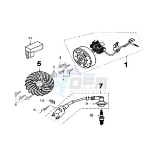 LUDIX 10 RLA drawing IGNITION PART