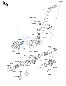 KX 125 A [KX125] (A7) [KX125] drawing KICKSTARTER MECHANISM -- 81 A7- -