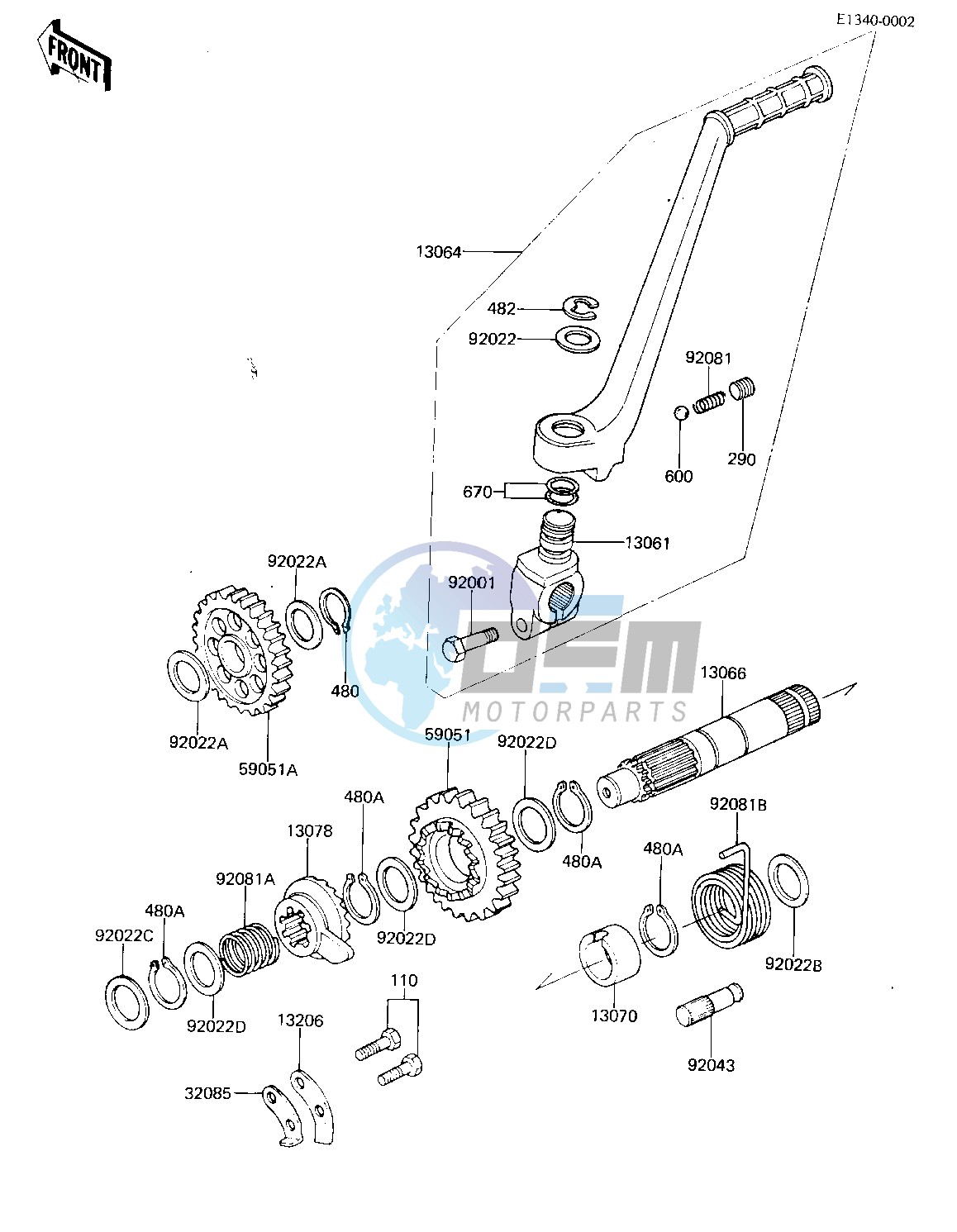 KICKSTARTER MECHANISM -- 81 A7- -