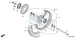 VT750CA9 Australia - (U / ST) drawing FRONT WHEEL