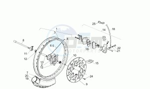 Pegaso 650 drawing Front wheel