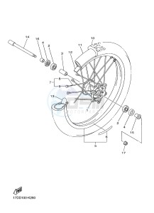 YZ250F (17DH 17DJ 17DK 17DL) drawing FRONT WHEEL