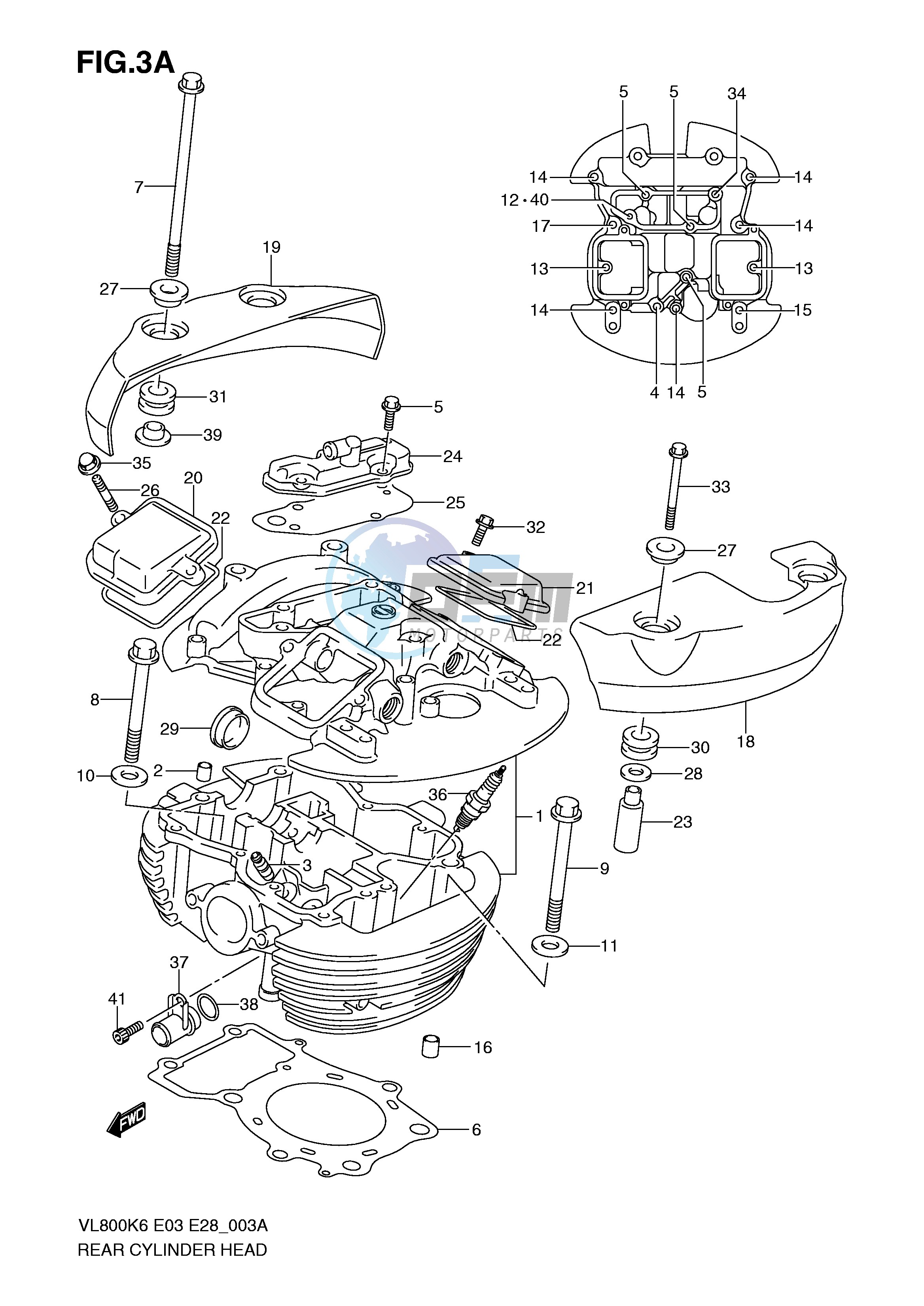 REAR CYLINDER HEAD (MODEL K9 L0)