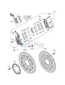 NINJA ZX-10R ZX1000JFF FR XX (EU ME A(FRICA) drawing Front Brake