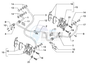 Beverly 200 drawing Calipers - Brake piping