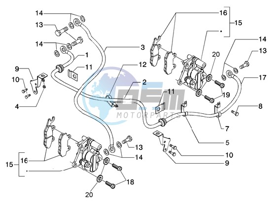 Calipers - Brake piping