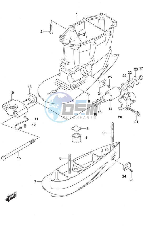 Drive Shaft Housing w/Transom (XX)