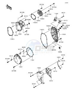 NINJA ZX-6R ABS ZX636FGF FR GB XX (EU ME A(FRICA) drawing Engine Cover(s)