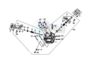 FIDDLE II 50 (25 KM/H) (AF05W4-NL) (E4) (L8-M0) drawing CYLINDER HEAD / FIDDLE II 50 (25 KM/H) (AF05W4-NL) (E4) (L8-M0)