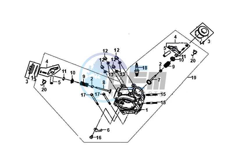 CYLINDER HEAD / FIDDLE II 50 (25 KM/H) (AF05W4-NL) (E4) (L8-M0)