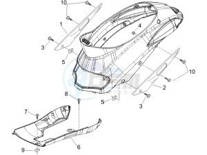 Liberty 50 4t drawing Side cover - Spoiler