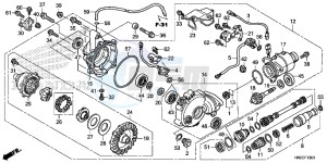 TRX500FAE TRX500FA Europe Direct - (ED) drawing FRONT FINAL GEAR