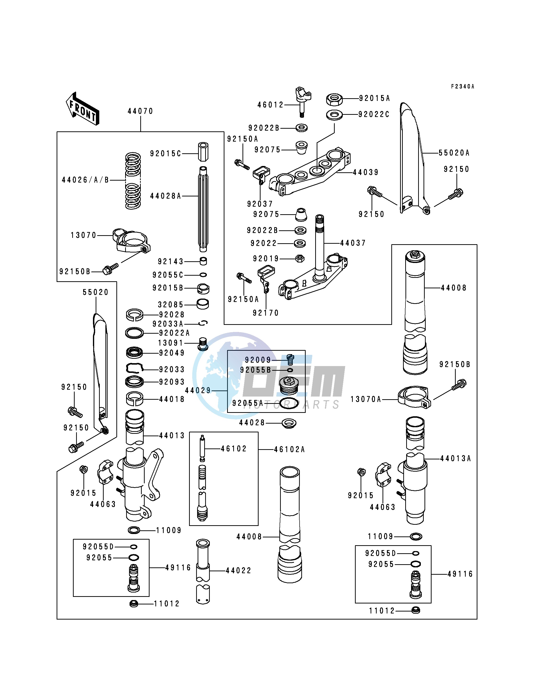 FRONT FORK -- KX500-E6_E7- -