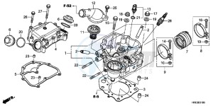 TRX500FEC drawing CYLINDER HEAD