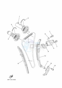 YFZ450R (BKD5) drawing CAMSHAFT & CHAIN