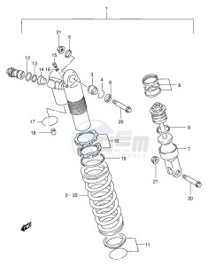 RM250 (E3-E28) drawing SHOCK ABSORBER (MODEL V)