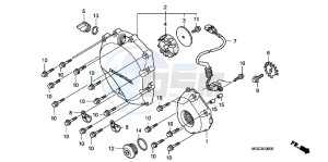 CB1100AD CB1100 ABS UK - (E) drawing RIGHT CRANKCASE COVER