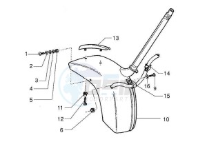 PX 125 drawing Wheel housing - Mudguard