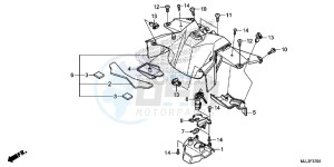 NC750XE NC750X Europe Direct - (ED) drawing CENTER COVER