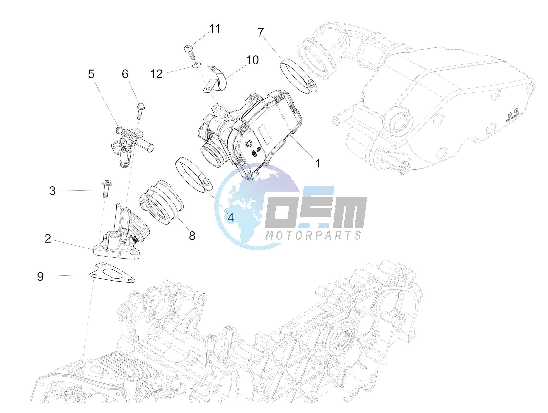 Throttle body - Injector - Induction joint