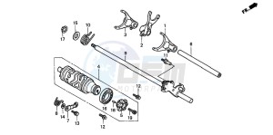 CB900F CB900F drawing GEARSHIFT DRUM