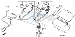 CB600F9 UK - (E / MKH) drawing BATTERY