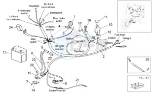 Scarabeo 50 4T E2 drawing Electrical system