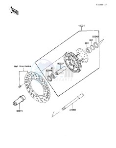 KX 125 E [KX125] (E1) [KX125] drawing FRONT HUB