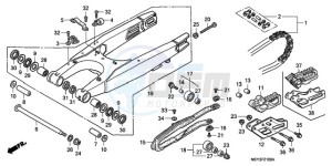 CRF450X9 Europe Direct - (ED) drawing SWINGARM