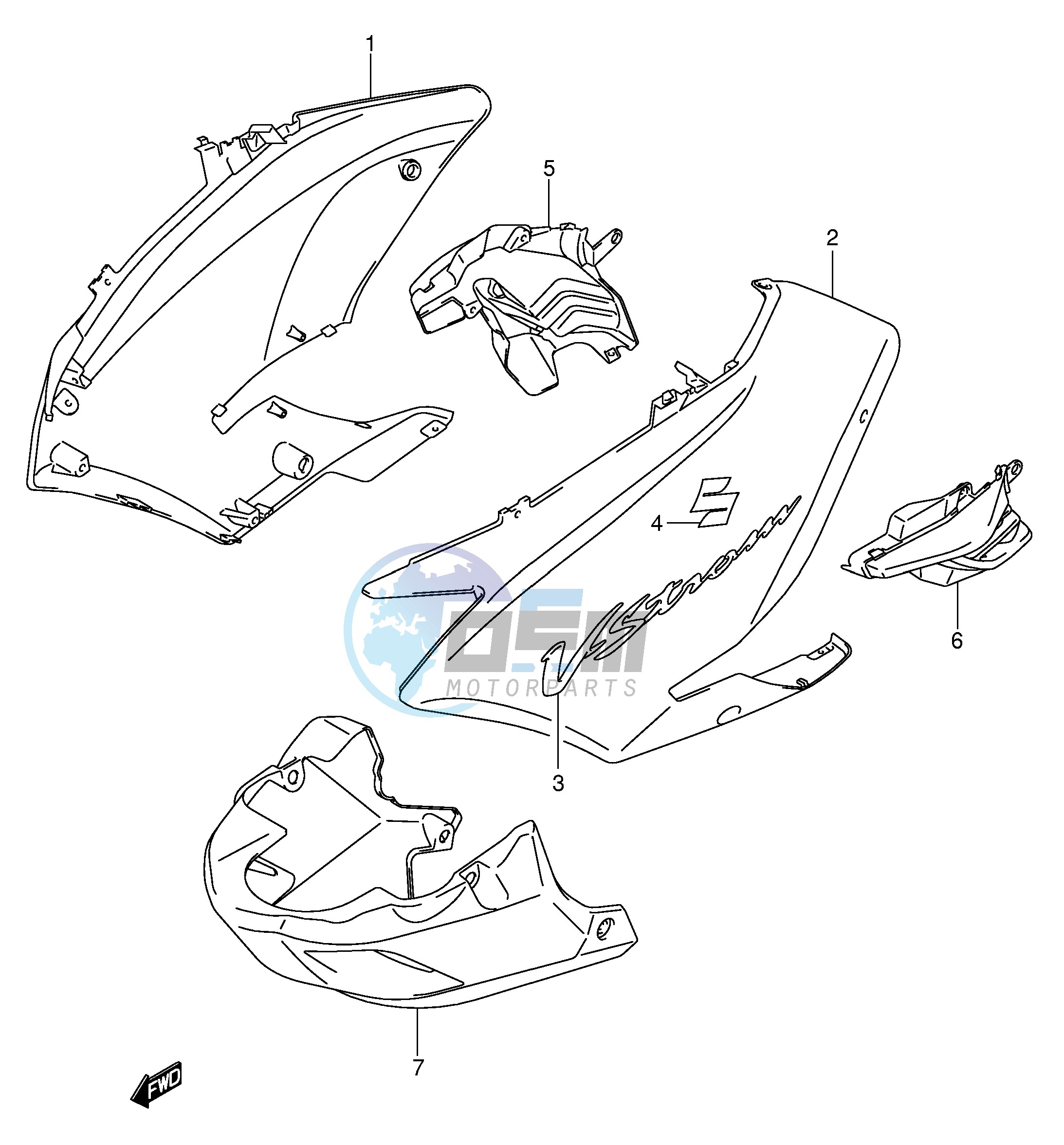 SIDE COWLING (MODEL K4 K5)