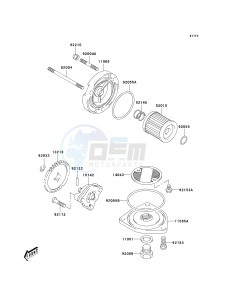 KLX 125 A (A1-A3) drawing OIL PUMP