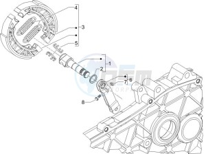 Liberty 150 4t 2v e3 ptt ( Libano - Israele ) Libanon - Israel drawing Rear brake - Brake jaw