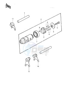 KD 80 C [KD80] (M1-M2) [KD80] drawing GEAR CHANGE DRUM & FORKS