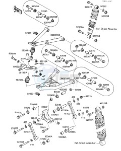 KXF 250 A [TECATE 4] (A1-A2) [TECATE 4] drawing SUSPENSION-- KXF250-A2- -