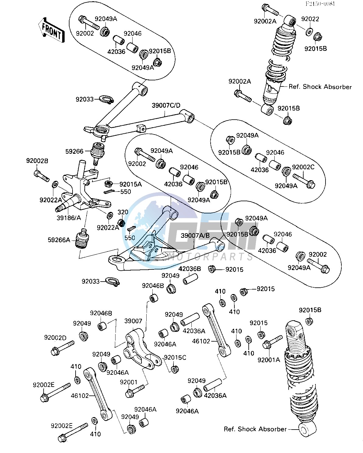 SUSPENSION-- KXF250-A2- -