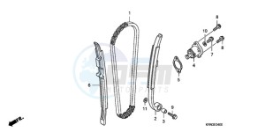 CRF250R9 Europe Direct - (ED / CMF) drawing CAM CHAIN/TENSIONER