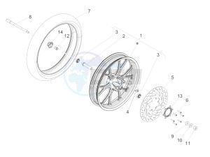 RS 125 REPLICA 4T E4 ABS (EMEA) drawing Front wheel