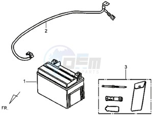 ORBIT 50 2T NAKED drawing BATTERY / TOOLKIT