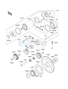 KL 650 A [KLR650] (A15-A19) [KLR650] drawing STARTER MOTOR