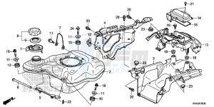 TRX500FM2F TRX500FM U drawing FUEL TANK