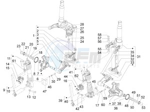 MP3 300 ie lt Touring drawing Front fork components (Mingxing)